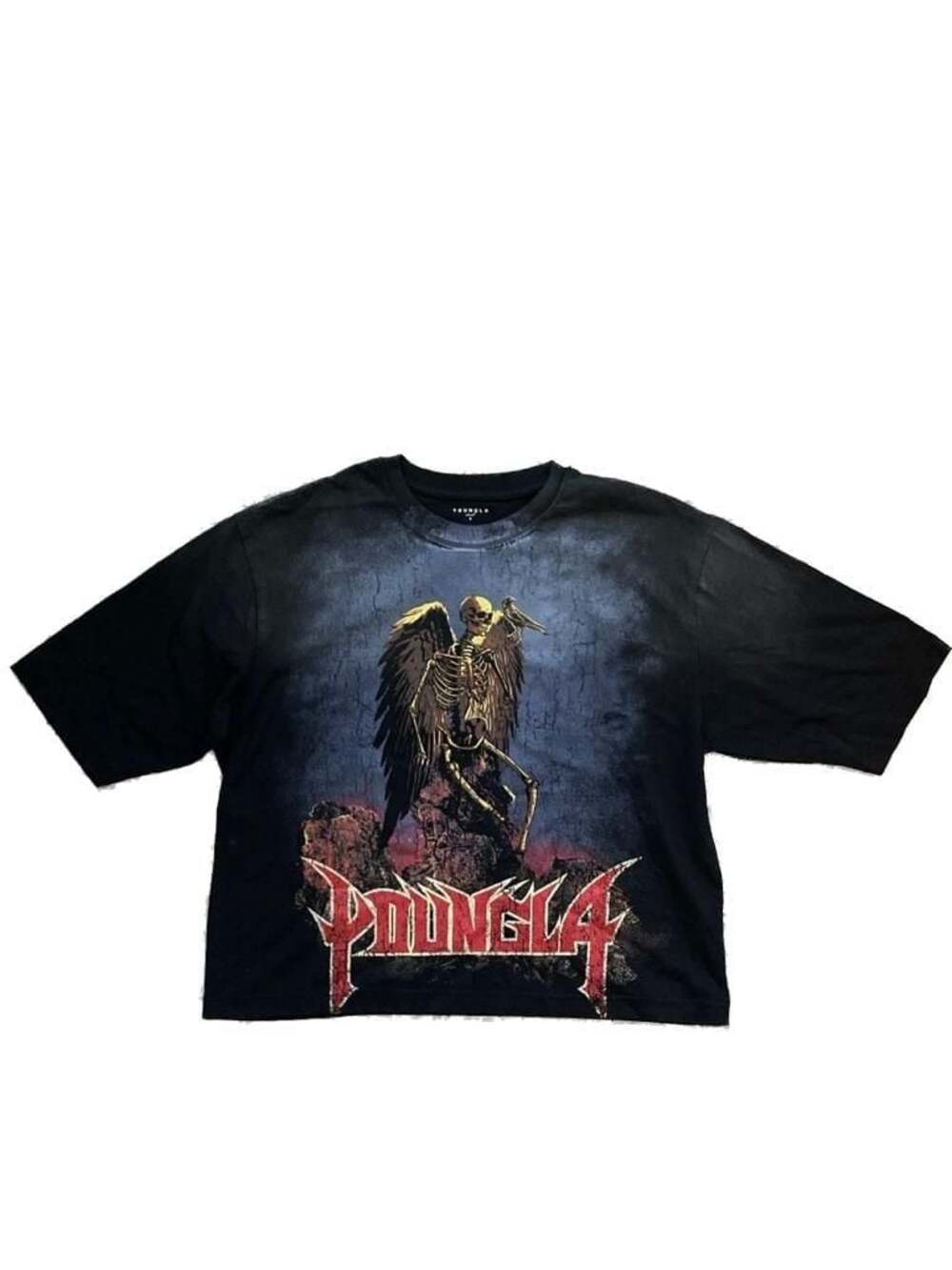 YoungLA 4201 Nocturnal Tee Eternal Guardian Skeleton Graphic Shirt Size S